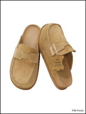 Genuine Suede Clogs Slip On Mules Memory Foam Arch Support Platform Shoes